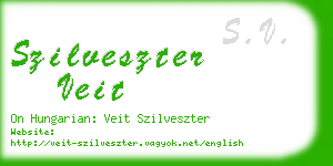 szilveszter veit business card